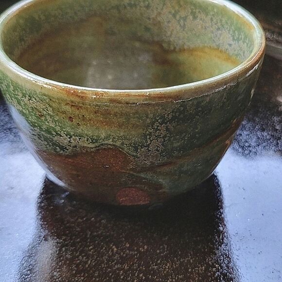 Vtg handmade stoneware snack serving bowl - Picture 5 of 10